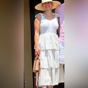 En Saison Cream Crochet Knit Top